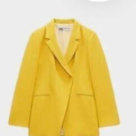 Zara Jackets & Blazers - Zara Yellow Blazer in Large